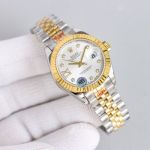 C Factory ROLEX 904L Steel Swiss 2671 Automatic Movement 28MM White Gold Lady Watch